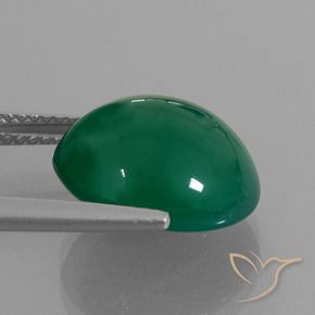 Agata Verde medio naturale da 7.30 ct, Ovale, Traslucido