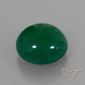 Agata Verde naturale da 7.17 ct, Ovale, Traslucido