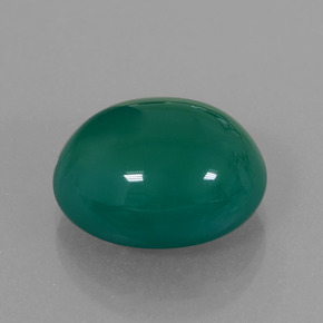 Agata Verde medio naturale da 7.57 ct, Taglio ovale, Traslucido