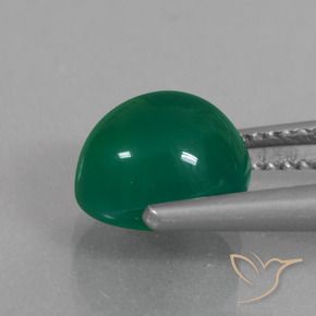 Agata Verde medio naturale da 3.01 ct, Ovale, Traslucido