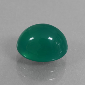 Agata Verde medio naturale da 2.77 ct, Taglio ovale, Traslucido