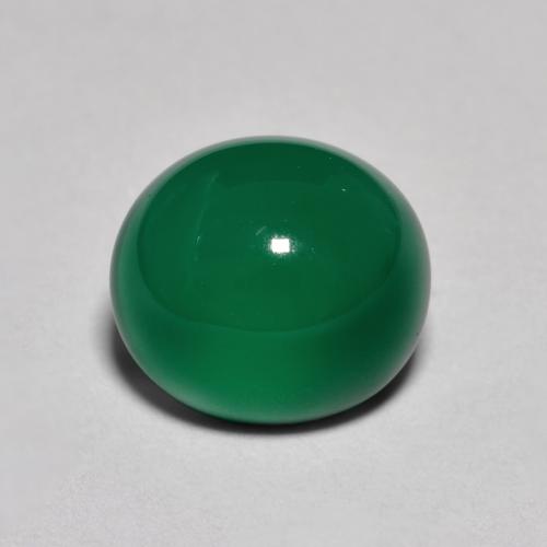 Agata naturale verde da 2,80 ct, taglio ovale, traslucido
