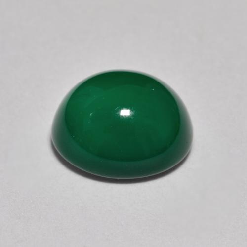 Agata naturale verde da 2,80 ct, taglio ovale, traslucido