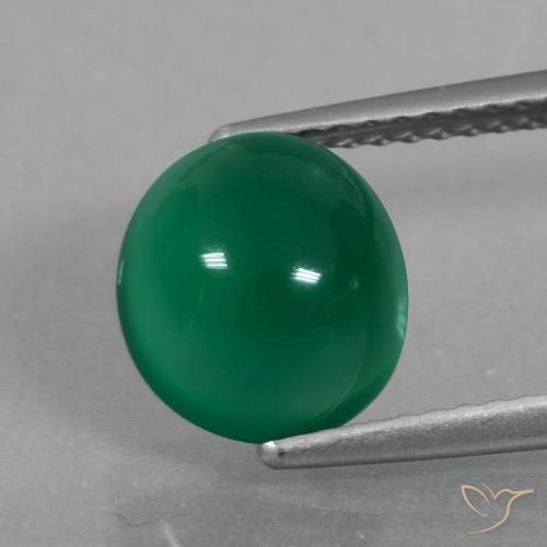 2.75ct Naturale Verde foresta Agata, Ovale, Traslucido