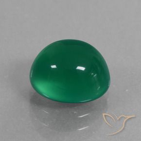 Agata Verde foresta naturale da 2.75 ct, Ovale, Traslucido