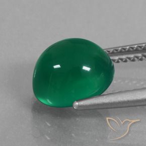 Agata Verde foresta naturale da 2.75 ct, Ovale, Traslucido