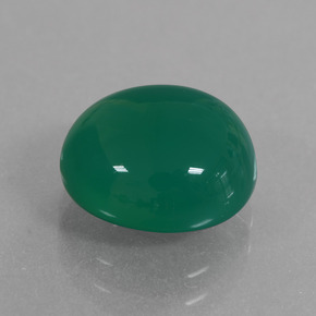 Agata Verde medio naturale da 3.99 ct, Taglio ovale, Traslucido