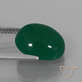 Agata Verde naturale da 6.74 ct, Ovale, Traslucido