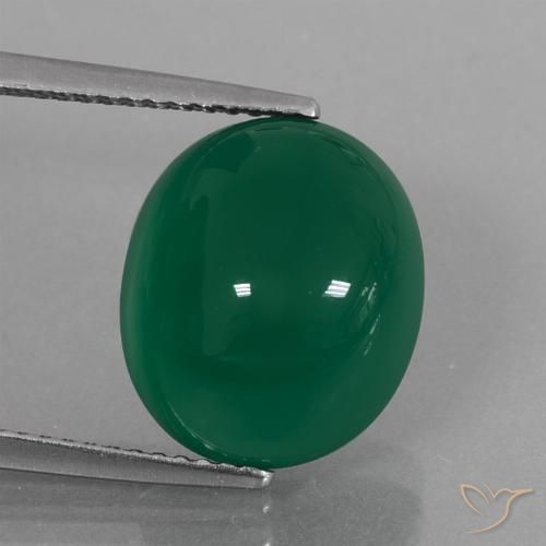 7.44ct Naturale Verde giallastro Agata, Ovale, Traslucido