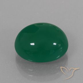 Agata Verde giallastro naturale da 7.44 ct, Ovale, Traslucido