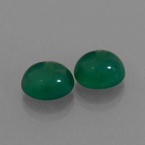 Gemme di Agata Verde medio naturale da 4.92 ct, Taglio ovale, Traslucido