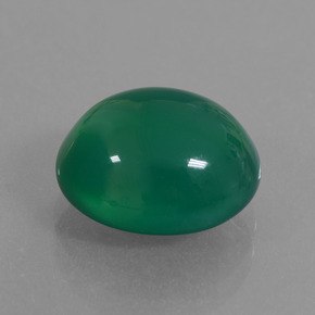 Agata naturale verde da 4,31 ct, taglio ovale, traslucido