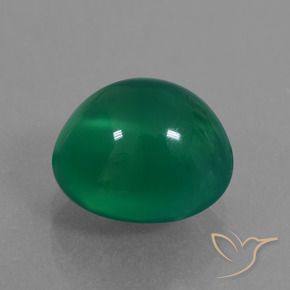 Agata Verde medio naturale da 4.54 ct, Ovale, Traslucido