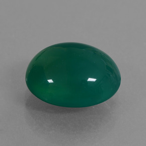 Agata verde foresta naturale da 3,89 ct, taglio ovale, traslucido