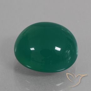 Agata Verde medio naturale da 7.25 ct, Ovale, Traslucido