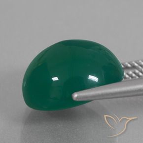 Agata Verde medio naturale da 7.25 ct, Ovale, Traslucido