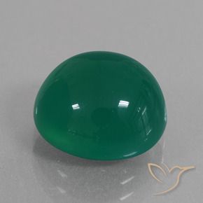 Agata Verde medio naturale da 6.52 ct, Ovale, Traslucido