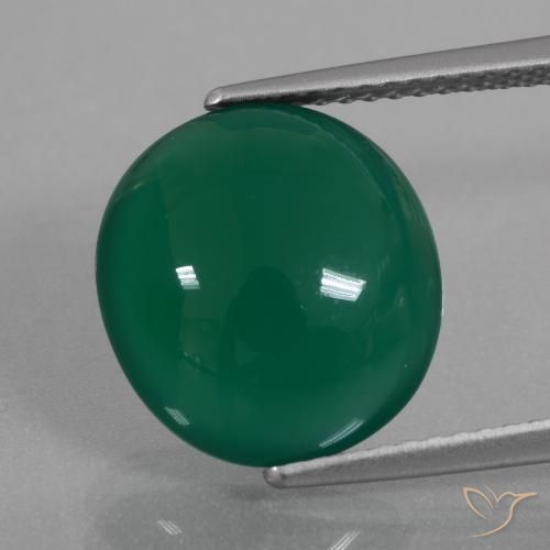 5.73ct Naturale Verde Agata, Ovale, Traslucido