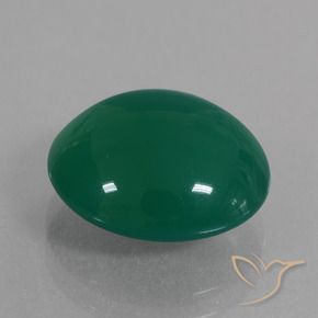Agata Verde naturale da 5.73 ct, Ovale, Traslucido