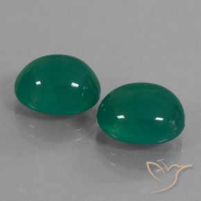 Gemme di Agata Verde medio naturale da 13.31 ct, Ovale, Traslucido