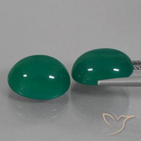 Gemme di Agata Verde medio naturale da 13.31 ct, Ovale, Traslucido