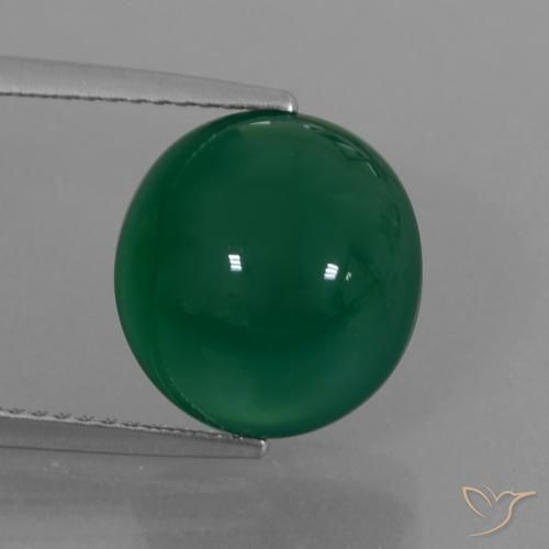 6.28ct Naturale Verde giallastro Agata, Ovale, Traslucido