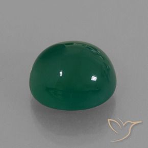 Agata Verde medio naturale da 7.21 ct, Ovale, Traslucido