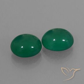 Gemme di Agata Verde medio naturale da 5.23 ct, Taglio ovale, Traslucido