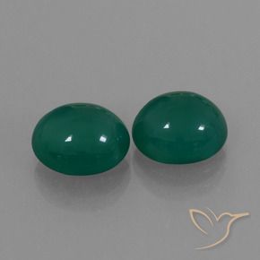 Gemme di Agata Verde naturale da 4.96 ct, Ovale, Traslucido