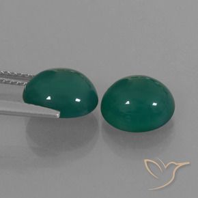 Gemme di Agata Verde naturale da 4.96 ct, Ovale, Traslucido