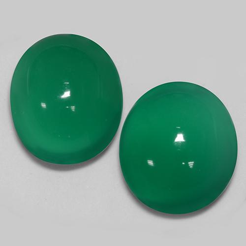 Gemme di Agata Verde medio naturale da 5.81 ct, Taglio ovale, Traslucido