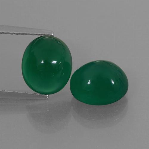 Gemme di Agata Verde giallastro naturale da 5.91 ct, Taglio ovale, Traslucido