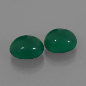 Gemme di Agata Verde medio naturale da 5.56 ct, Taglio ovale, Traslucido