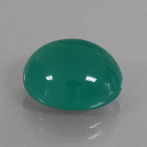 Agata naturale verde da 7,10 ct, taglio ovale, traslucido