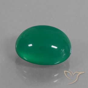 Agata Verde medio naturale da 7.77 ct, Ovale, Traslucido