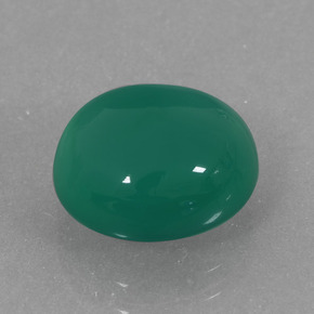 Agata naturale verde da 4,11 ct, taglio ovale, traslucido