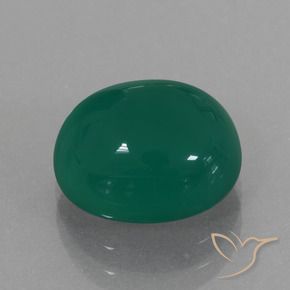 Agata Verde medio naturale da 4.14 ct, Ovale, Traslucido