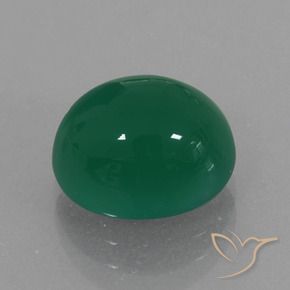 Agata Verde medio naturale da 4.71 ct, Ovale, Traslucido