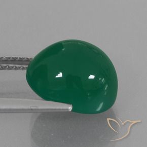 Agata Verde medio naturale da 4.71 ct, Ovale, Traslucido