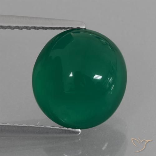 4.34ct Naturale Verde foresta Agata, Ovale, Traslucido