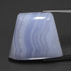 Agata naturale blu da 42,18 ct, forma fantasia, traslucido