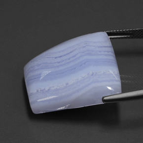 Agata naturale blu da 42,18 ct, forma fantasia, traslucido
