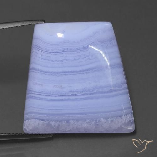 Agata naturale viola reale da 34,06 ct, forma fantasia, traslucido