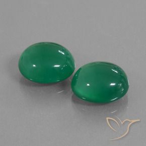 Gemme di Agata Verde caldo naturale da 14.46 ct, Ovale, Traslucido