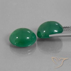 Agata naturale verde da 13,04 ct, taglio ovale, traslucido