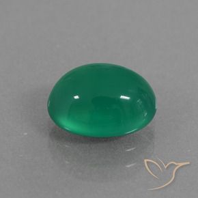 Agata Verde Pino naturale da 2.33 ct, Ovale, Traslucido