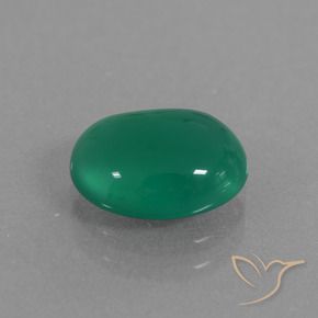 Agata Verde medio naturale da 2.11 ct, Ovale, Traslucido