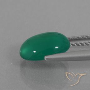 Agata Verde medio naturale da 2.11 ct, Ovale, Traslucido