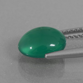 Agata Verde foresta naturale da 2.08 ct, Taglio ovale, Traslucido