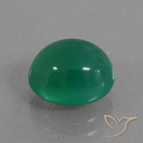 Agata Verde caldo naturale da 2.63 ct, Ovale, Traslucido